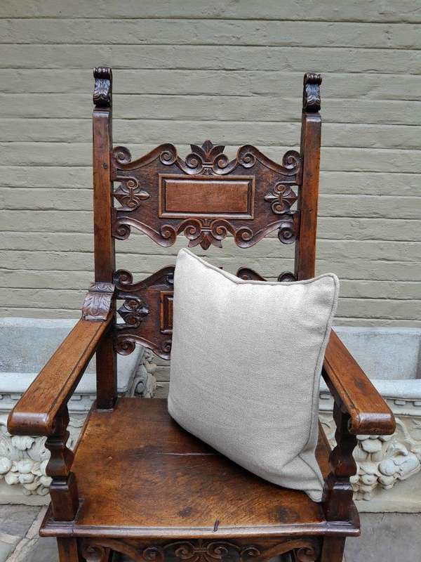A Khaki Hard Fabric Cushion