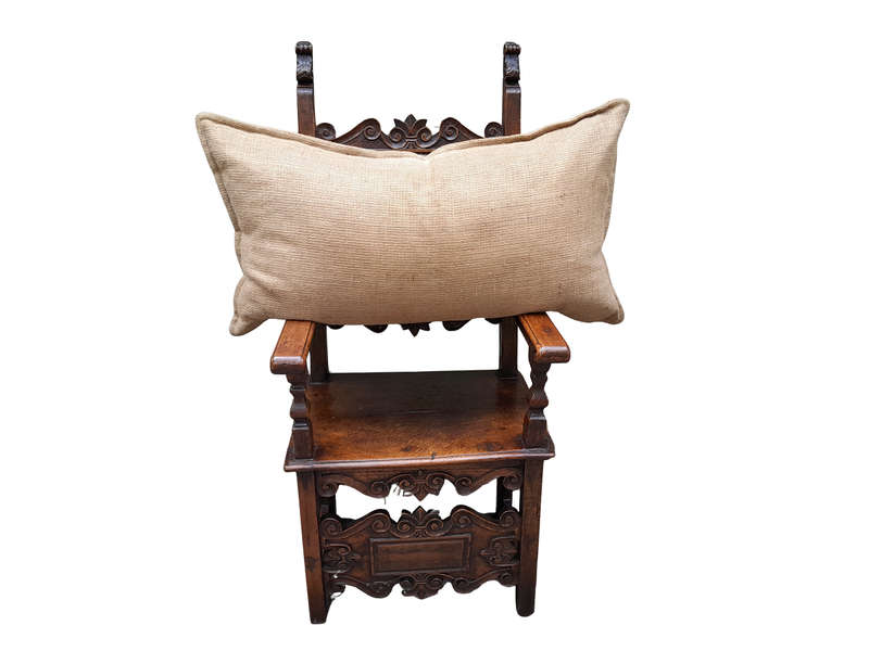 A Hessian Long Bench Cushion