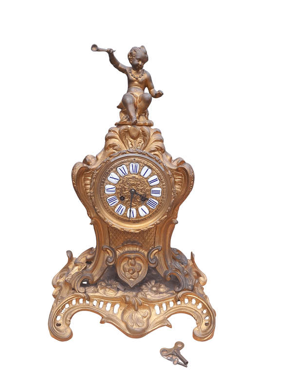 A 19th / 20th Century French Gilt Metal and Bronze Clock