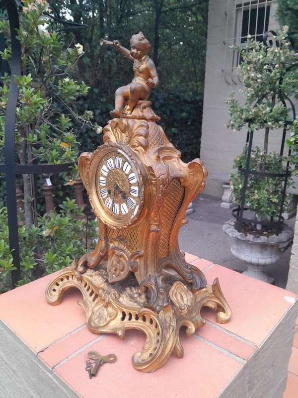 A 19th / 20th Century French Gilt Metal and Bronze Clock