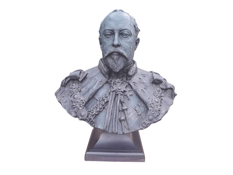 An Early 20th Century Large and Heavy Bronze Bust of King Edward VII On Plinth
