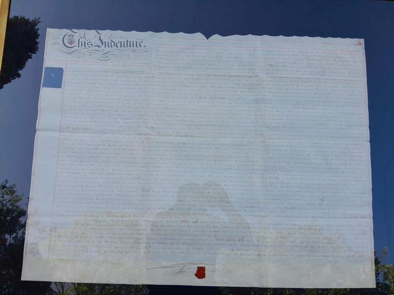 A 20th CenturyFramed Indenture With Seal