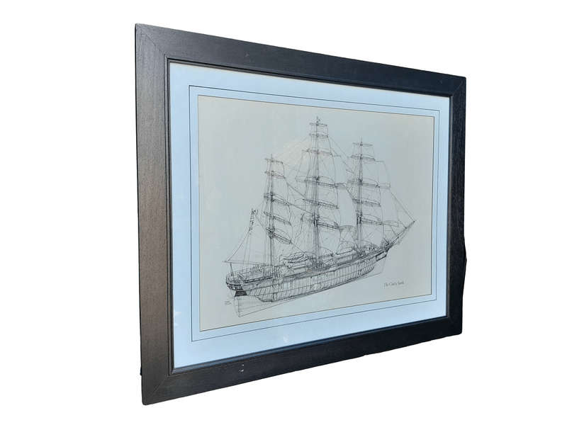 A 20th Century Signed Photolithograph of Ship Cutty Sark