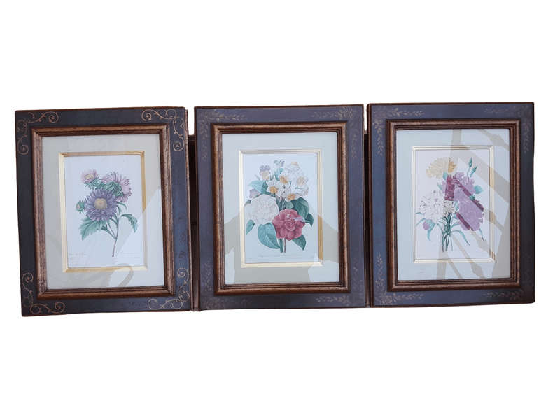 After Pierre-Joseph Redouté (France, 1759 - 1840), Three Works: Aster de Chine, Bouquet del Carn...