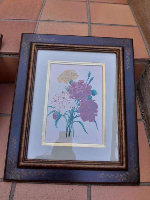 After Pierre-Joseph Redouté (France, 1759 - 1840), Three Works: Aster de Chine, Bouquet del Carn...