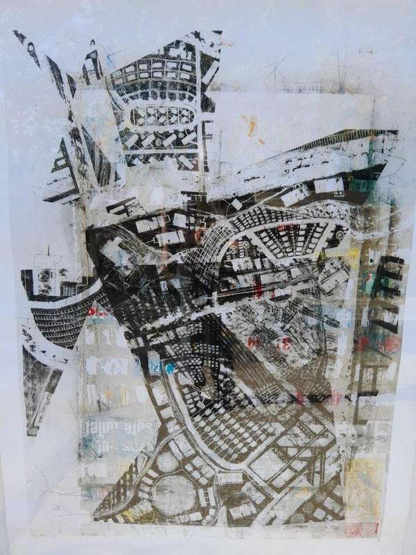 An Abstract Composition Framed and Signed Darryl Betz