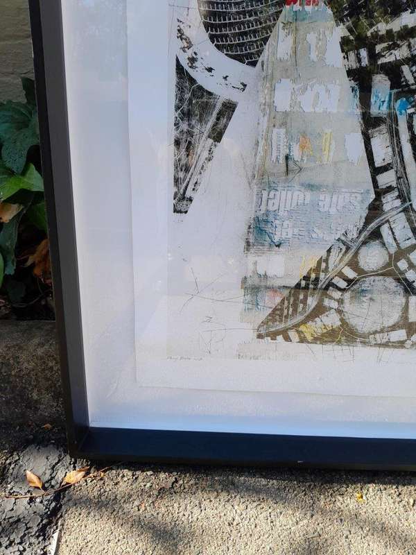 An Abstract Composition Framed and Signed Darryl Betz
