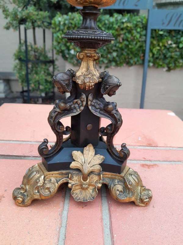 An Exceptional Pair of 19th Century French Napoléon Bronze and Ormolu Candelabrum ND