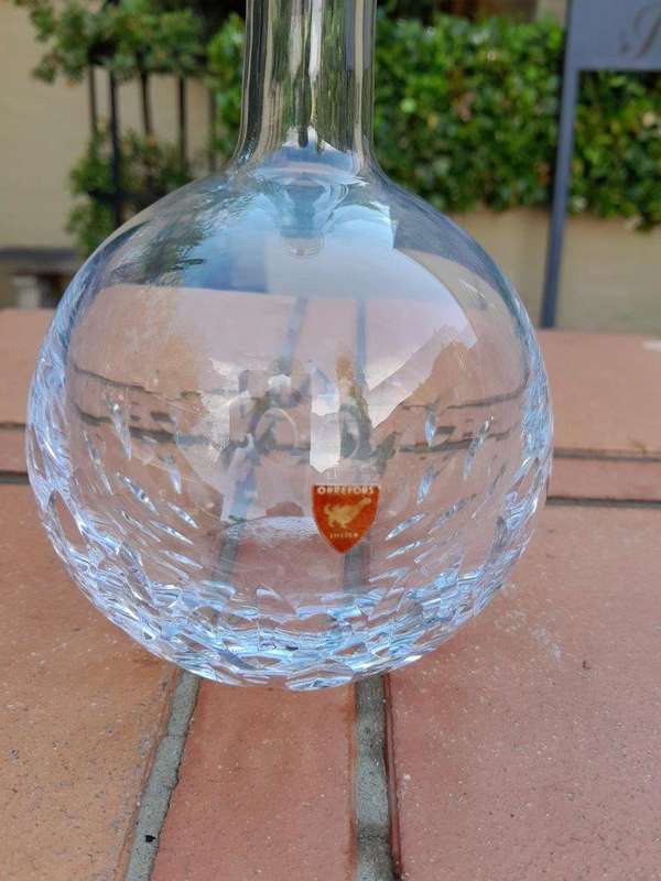 An Orrefors Crystal Decanter