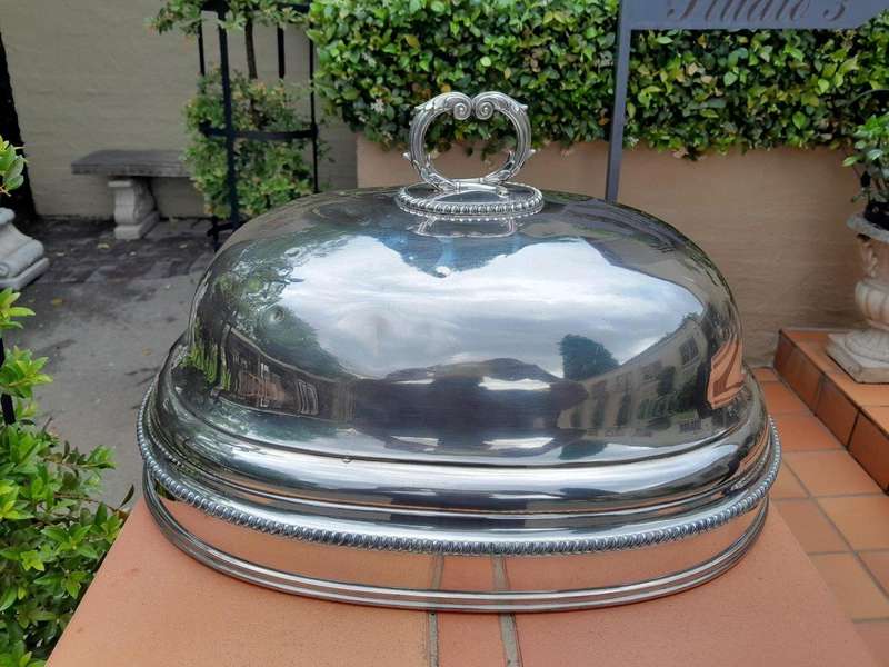 A Late 19th Century Silver Plated Food Dome