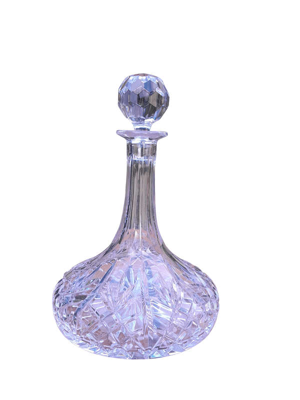 A Cut Crystal Ships Decanter