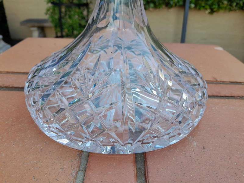 A Cut Crystal Ships Decanter