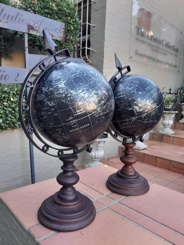 A 20TH Century Pair of World Globes
