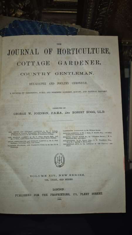 An Antique Set of Books Circa 1860s Nine Volumes: The Journal of Horticulture, Cottage Gardener...