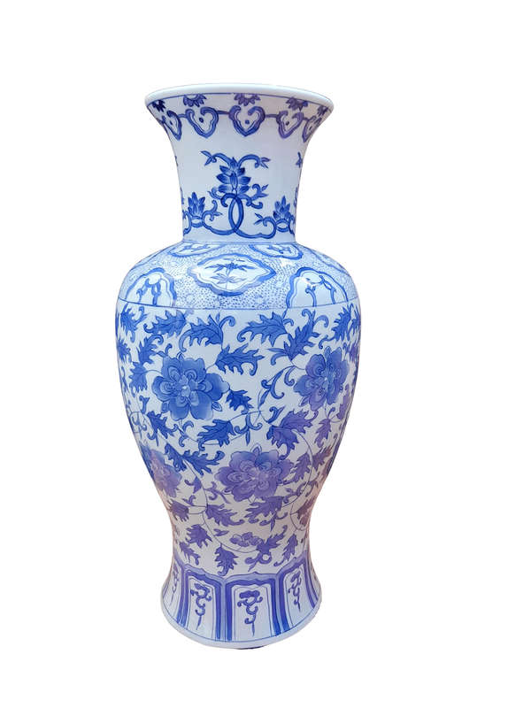 A 20th Century Chinese Large Blue / White Vase
