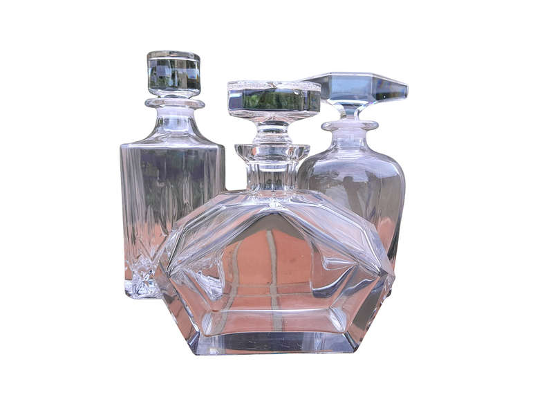 A 20th Century Set of Three Crystal Decanters