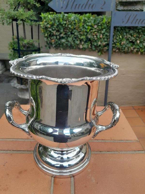 A 20TH Century Champagne / Wine Silver Plate Cooler 