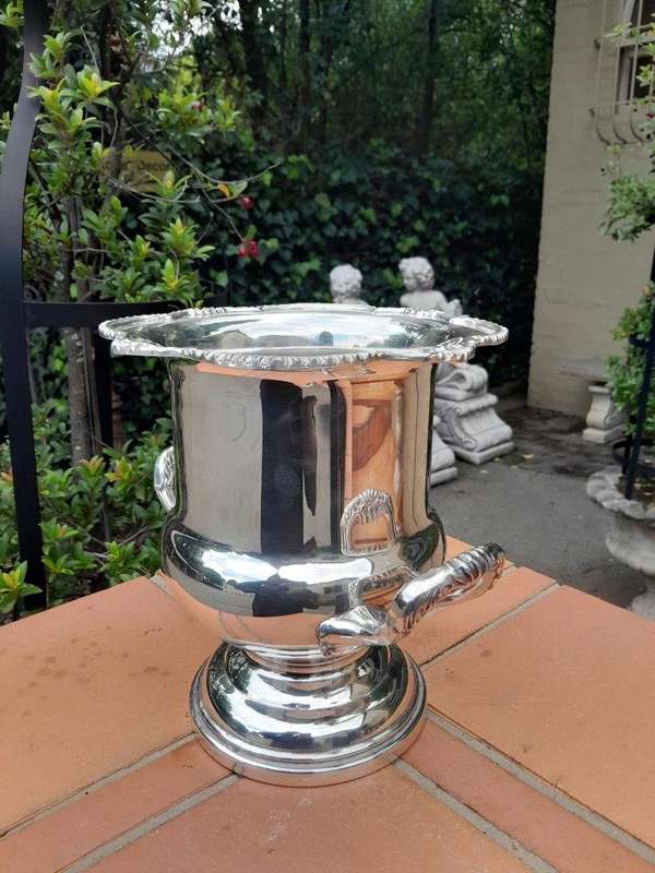 A 20TH Century Champagne / Wine Silver Plate Cooler 