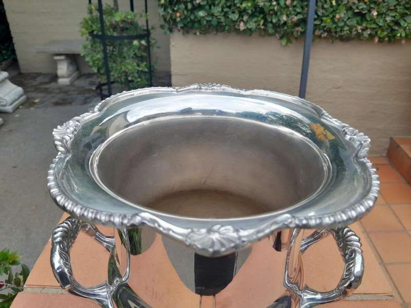 A 20TH Century Champagne / Wine Silver Plate Cooler 