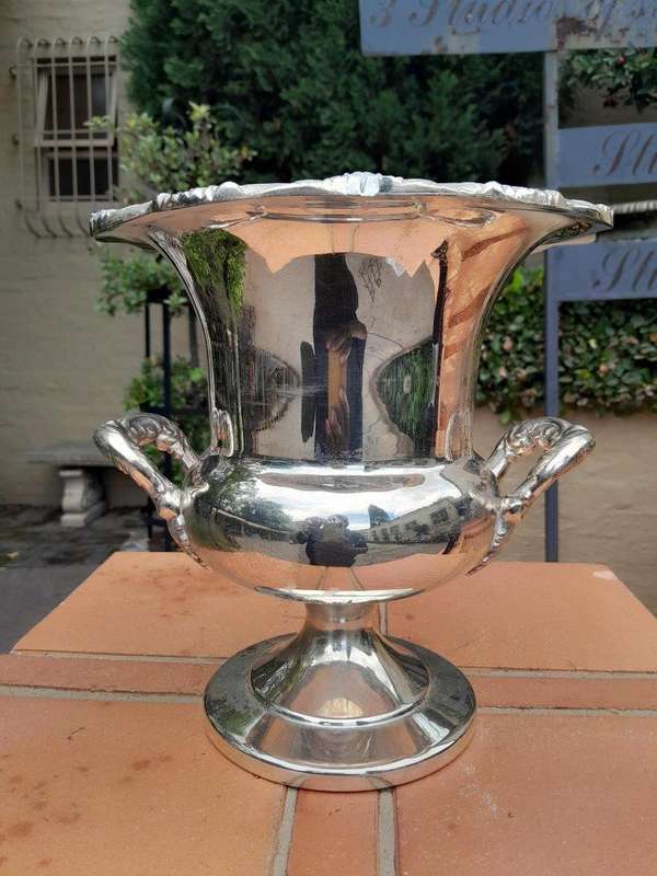 A 20TH Century Champagne / Wine Silver Plate Cooler