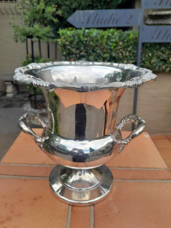 A 20TH Century Champagne / Wine Silver Plate Cooler