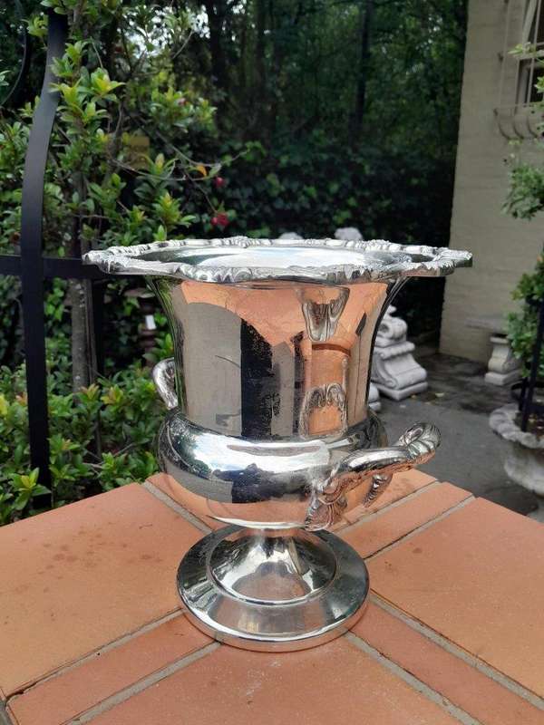A 20TH Century Champagne / Wine Silver Plate Cooler