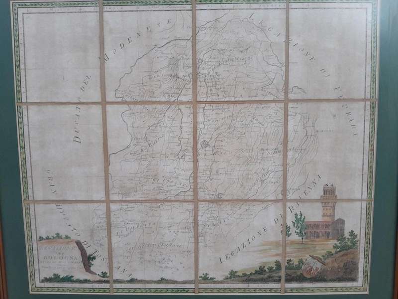 An Antique Circa 1821 Large Geographical Map by Oliveri Bernardino