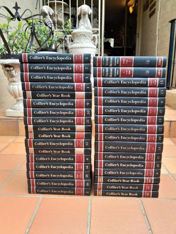 A 20th Century Complete Set of Thirty Three Colliers Encylopedia Book