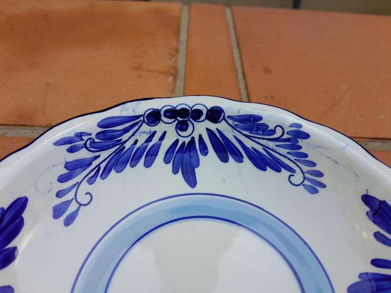 A 20th Century Delft Hand-Painted Bowl