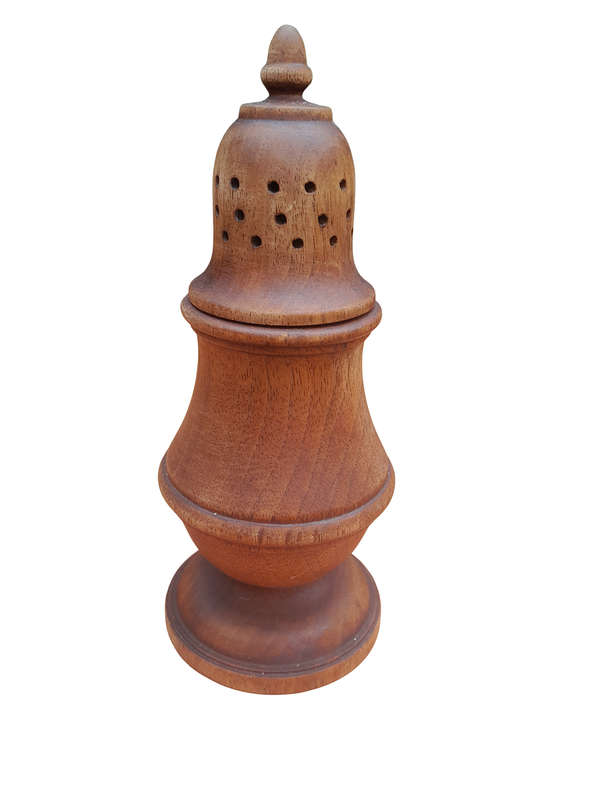 A Wooden Sugar Castor