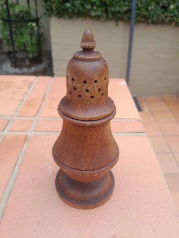 A Wooden Sugar Castor
