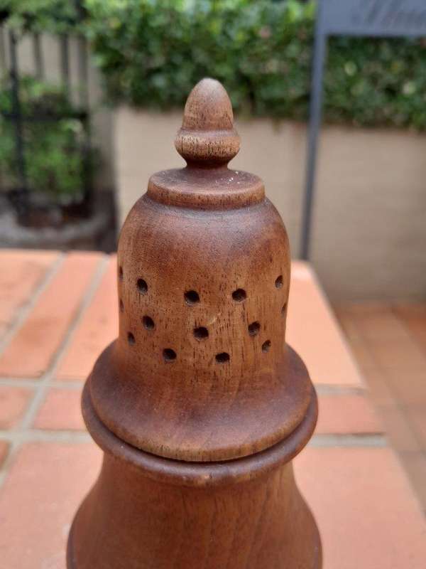 A Wooden Sugar Castor