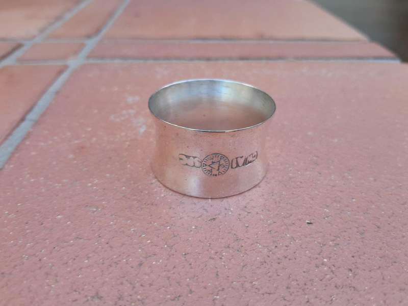 A 20TH Century Set Of Six Silver-Plate  Napkin / Serviette Rings With Hallmarks