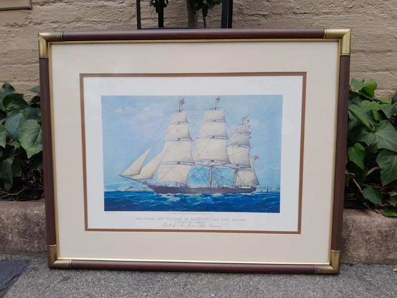 A 20th Century English  Framed Photolithograph of The Clipper