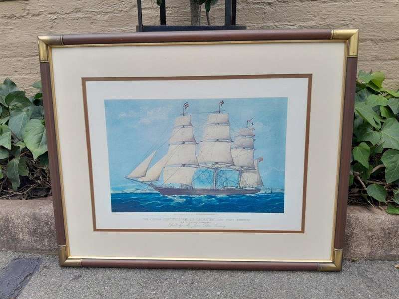 A 20th Century English  Framed Photolithograph of The Clipper