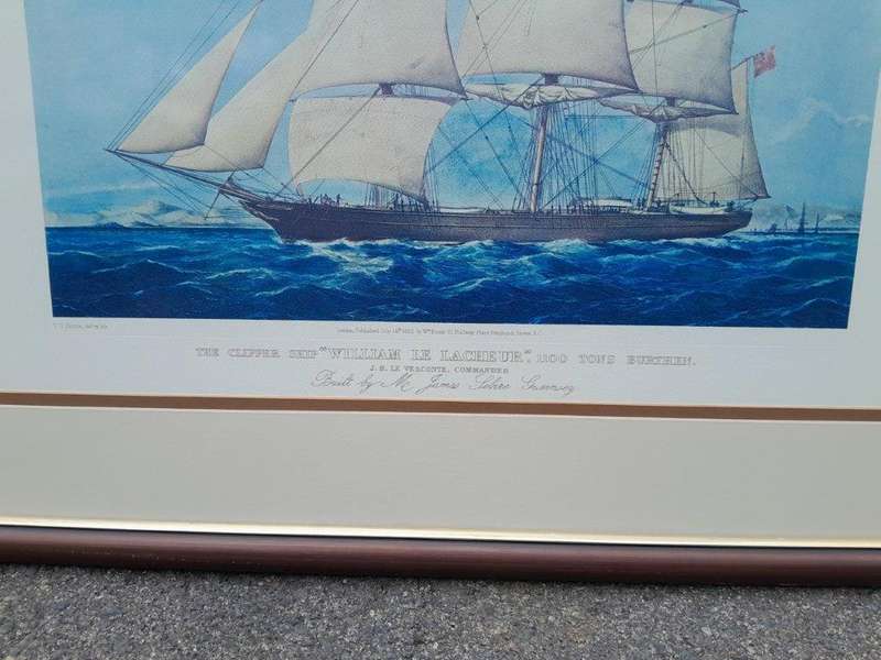 A 20th Century English  Framed Photolithograph of The Clipper