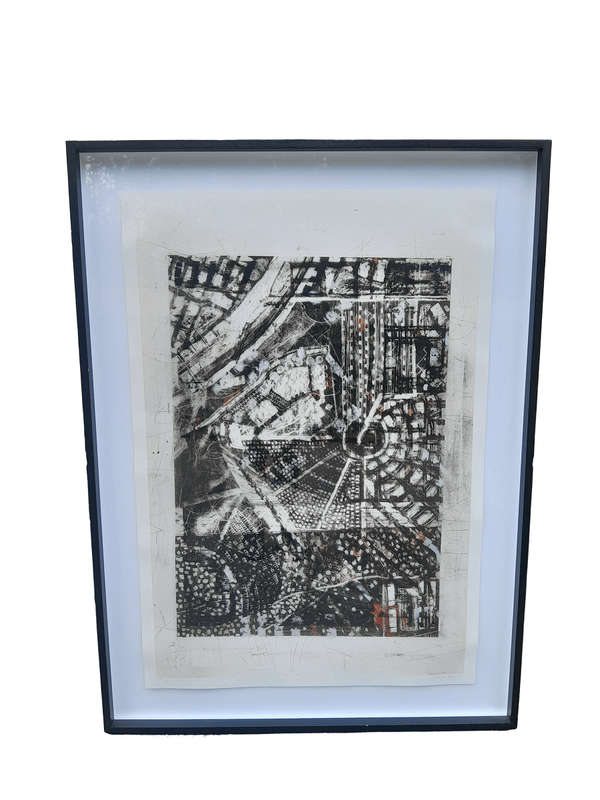 A 20th Century Large Abstract Composition. Signed Darryl Betz 