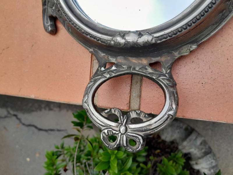 A 20th Century Silver Plate With Mirror Tray
