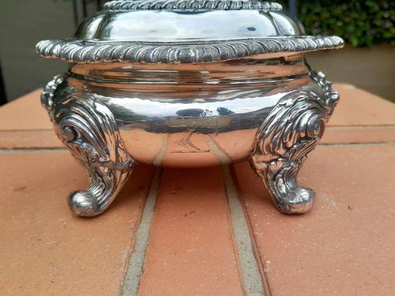 An Antique 19th Century Pair of Old Sheffield Silver-Plate Tureens