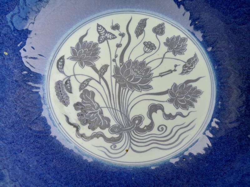 A 20th Century Chinese Painted and Glazed Blue and White Bowl