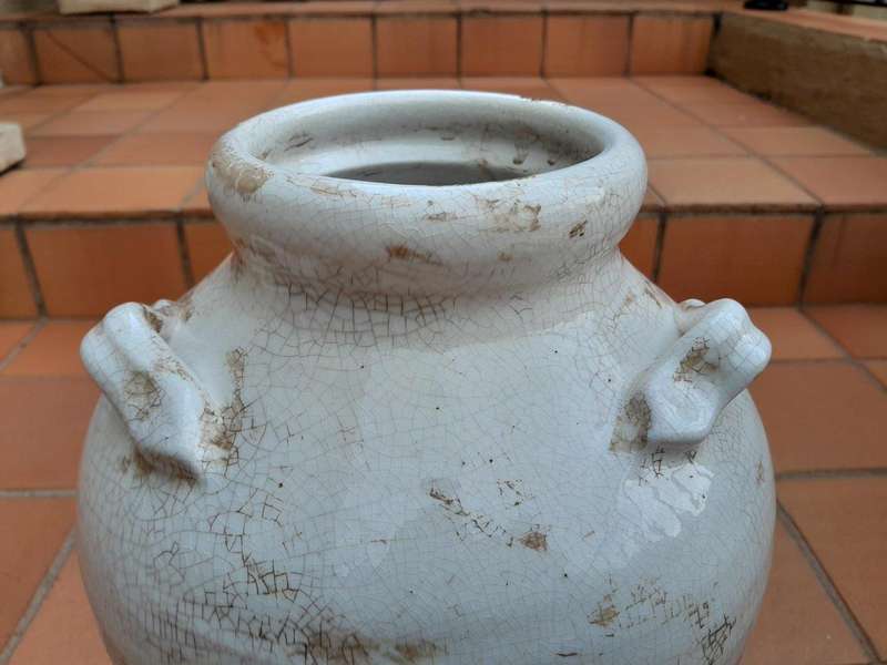 A Pair Of Large Ceramic Two Handled Urns