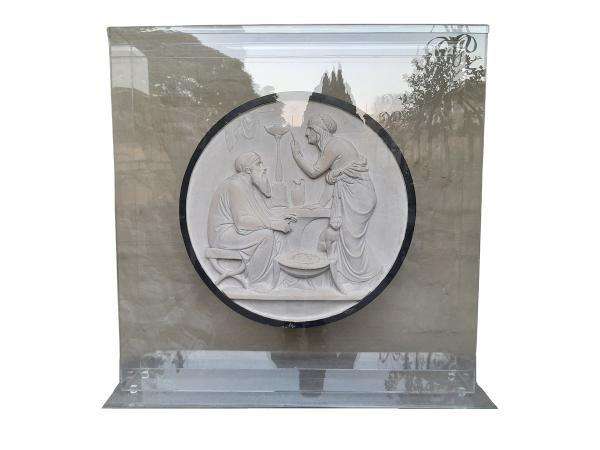 A 20th Century Decorative Large Size Plaque In A Custom Made Perspex Display Box