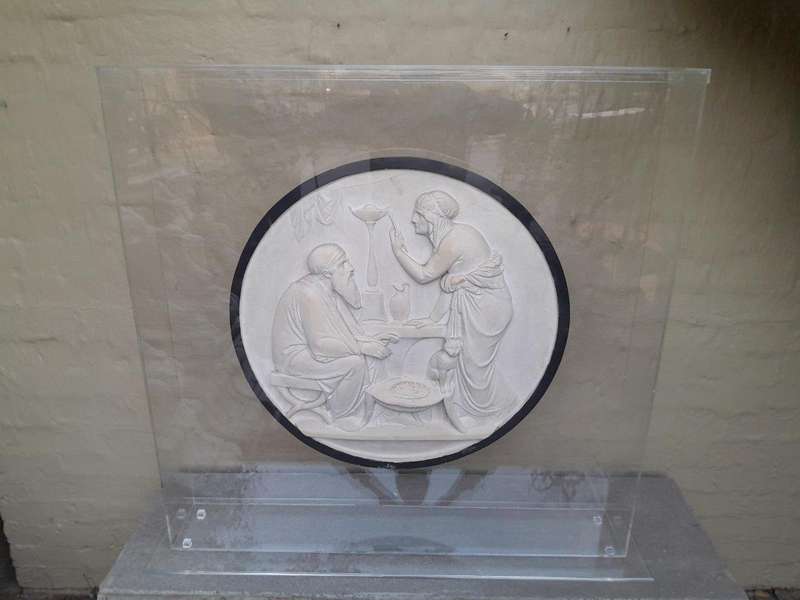 A 20th Century Decorative Large Size Plaque In A Custom Made Perspex Display Box