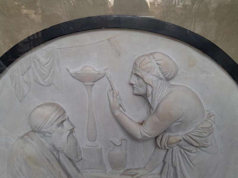 A 20th Century Decorative Large Size Plaque In A Custom Made Perspex Display Box