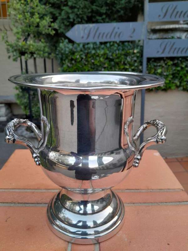 A Silver Plate Champagne / Wine Cooler With Handles