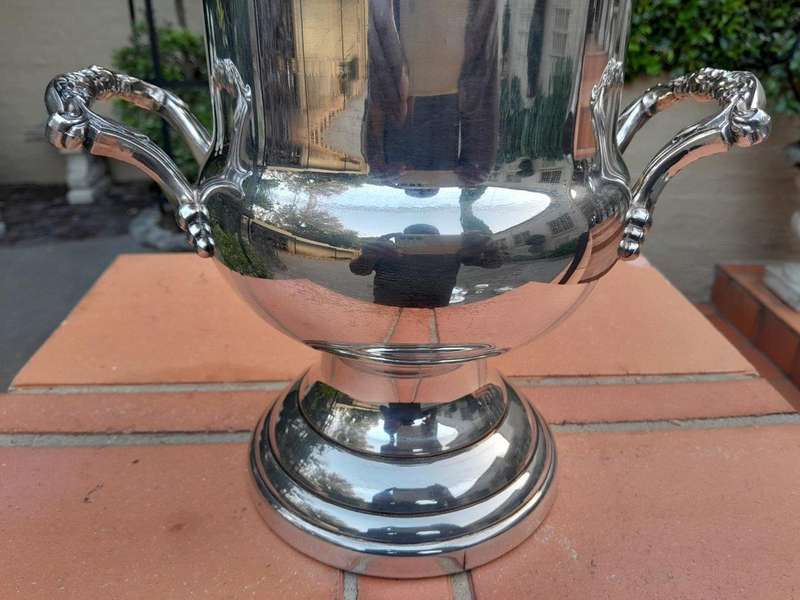 A Silver Plate Champagne / Wine Cooler With Handles