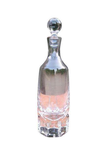 A Crystal Decanter With Bubble Design