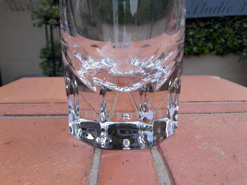 A Crystal Decanter With Bubble Design