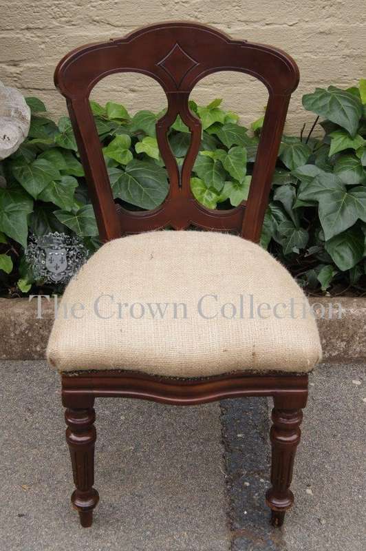 Victorian Mahogany Chair upholstered