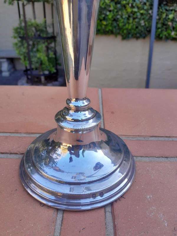 A Silver Plate Candelabra With Sconces Weighted